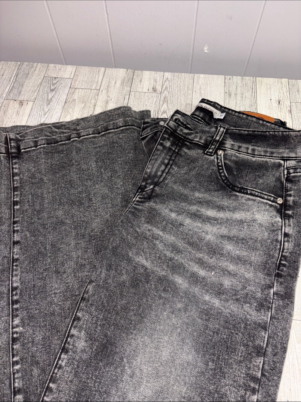 Grey Washed Denim Jeans